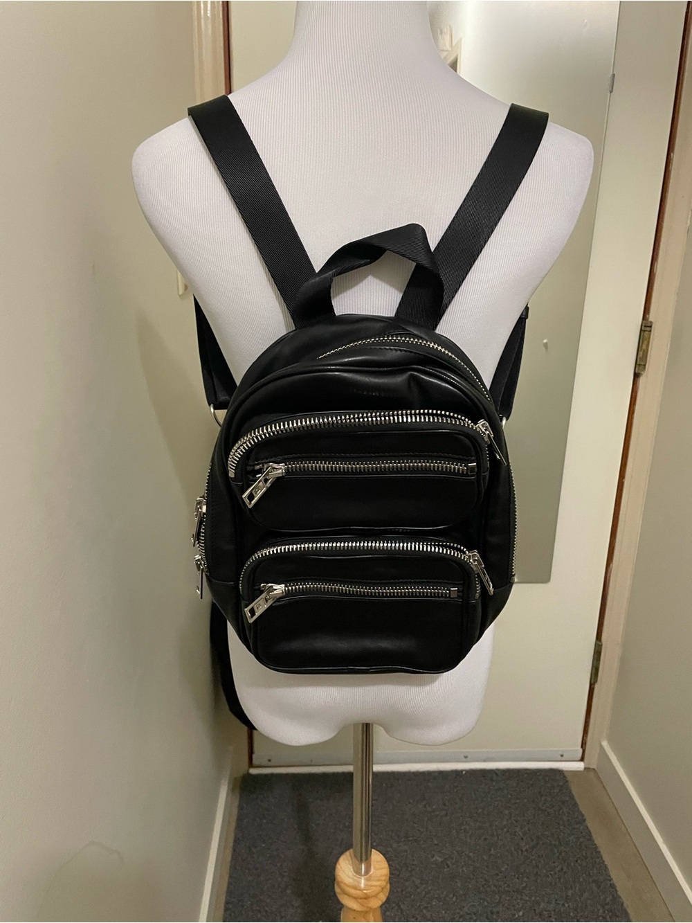 Alexander Wang Attica supple nappa Leather Backpack with chain